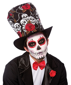 Deluxe Day Of The Dead Top Hat