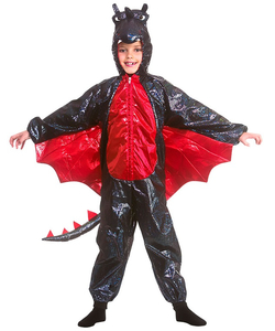 Deluxe Black Metallic Dragon Costume