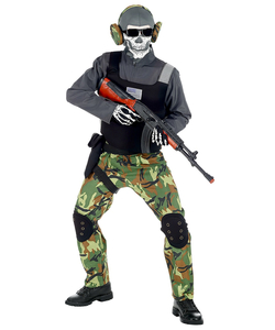 tween Skeleton Soldier Costume