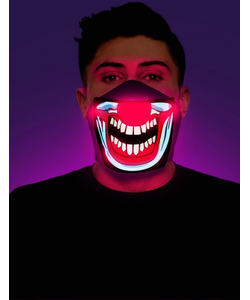 Clown Screaming Demon Half Face Mask