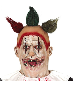 Latex Clown Mask With Hair