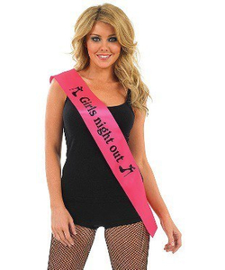 Girl's Night Out Sash - Pink
