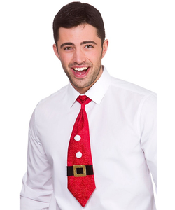 Glitter Christmas Tie - Santa