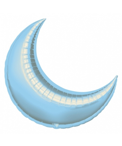 Pastel Blue Crescent Foil Balloon - 17"