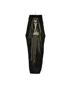 Coffin With Skeleton Hanging Decoration