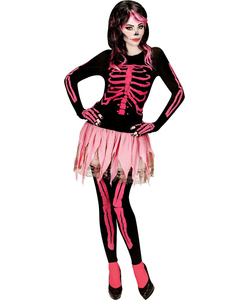 Adult pink skeleton costume