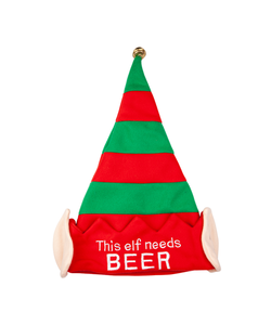 This Elf Need beer- Christmas Hat