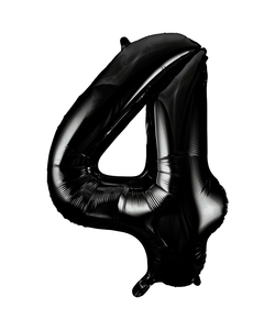 Black Numbered Foil Balloon #4