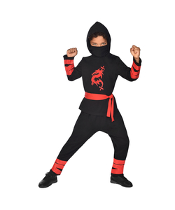 Black Ninja Warrior Costume - Kids