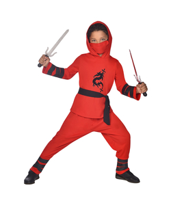 Red Ninja Warrior Costume - Tween