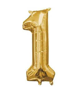16” Number 1 Gold Air Fill Balloon