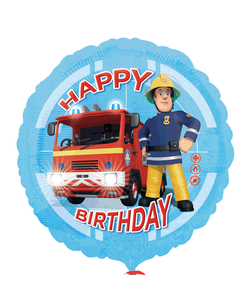 Fireman Sam Happy Birthday Foil Balloons - 17"
