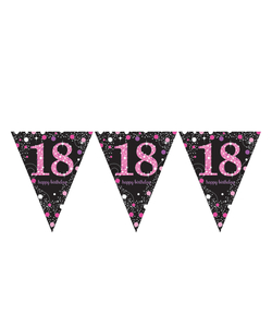 Pink 18th Birthday Bunting