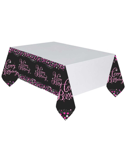 Pink Sparkling Plastic Table covers