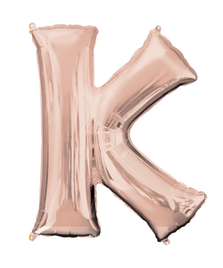 16'' Letter 'K' Rose Gold Air Fill Balloon