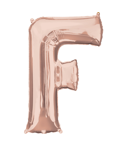 16'' Letter 'F' Rose Gold Air Fill Balloon