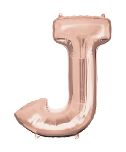 16'' Letter 'J' Rose Gold Air Fill Balloon