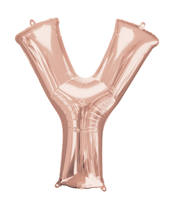 16'' Letter 'Y' Rose Gold Air Fill Balloon