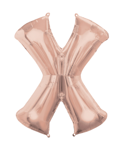 16'' Letter 'X' Rose Gold Air Fill Balloon