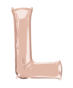 16'' Letter 'L' Rose Gold Air Fill Balloon