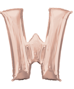 16'' Letter 'W' Rose Gold Air Fill Balloon