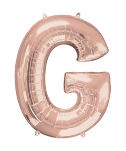 16'' Letter 'G' Rose Gold Air Fill Balloon