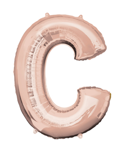 16'' Letter 'C' Rose Gold Air Fill Balloon
