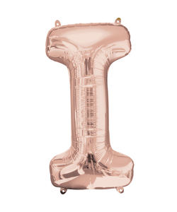 16'' Letter 'I' Rose Gold Air Fill Balloon