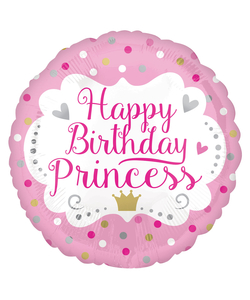 Happy Birthday Princess Balloon Foil Balloon - 17"
