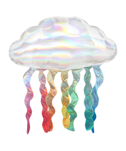 Cloud with Iridescent Streamers  Super Shape Foil Balloons - 30"