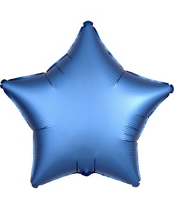 Satin Blue​ Star Unpackaged Foil Balloons - 15"