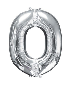 16'' Letter 'O' Silver Air Fill Balloon