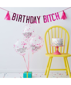 Birthday Bitch Party Balloons & Bunting Kit