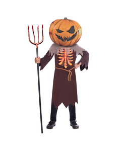 Scary Pumpkin Big Head Costume - Teen
