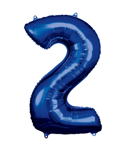 33'' Blue Numbered Foil Balloon #2
