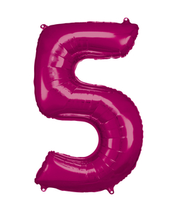 33'' Number 5 Pink Air Fill Balloon