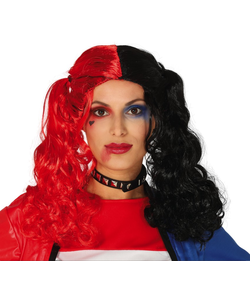 Long Hair Wig - Black & Red
