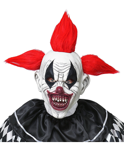 Overhead Latex Clown Mask With Hair.​ Full head mask.
