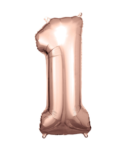 33" Rose Gold Numbered Foil Balloon #1