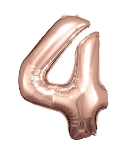 33" Rose Gold Numbered Foil Balloon #4