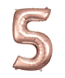 33" Rose Gold Numbered Foil Balloon #5