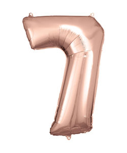 33" Rose Gold Numbered Foil Balloon #7