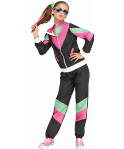 Rockin' 80's Tracksuit Costume - Kids