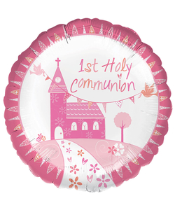 Pink Communion Church Balloon