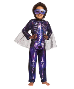 Purple Skeleton & Cape Costume - Kids