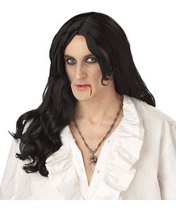 Old World Vampire Wig - Black