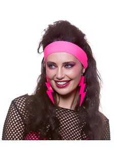 80's Earrings - Neon Pink