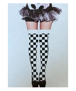 Black and white checkered stockings