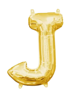 Gold "J" Letter Balloon