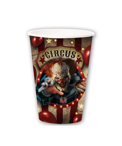 Horror Circus Paper Cups - 6 Pack